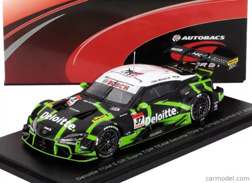 TOYOTA  SUPRA GR TEAM TGR DELOITTE TOM'S N 37 GT500 CLASS SUPER GT 2025 UKYO SASAHARA - GIULIANO ALESI  GREEN BLACK WHITE