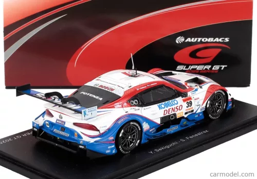 TOYOTA  SUPRA GR TEAM DENSO KOBELCO SARD N 39 GT500 CLASS SUPER GT 2025 YUHI SEKIGUCHI - SASHA FENESTRAZ  WHITE RED BLUE