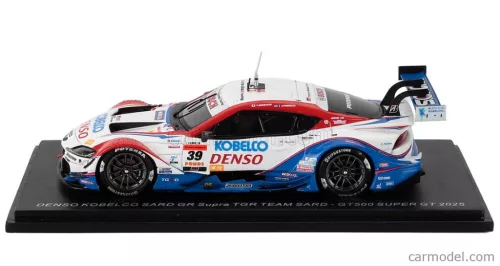 TOYOTA  SUPRA GR TEAM DENSO KOBELCO SARD N 39 GT500 CLASS SUPER GT 2025 YUHI SEKIGUCHI - SASHA FENESTRAZ  WHITE RED BLUE