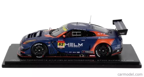 NISSAN  GT-R NISMO GT3 TEAM HELM MOTORSPORTS N 62 GT300 CLASS SUPER GT 2025 YUYA HIRAKI - REIJI HIRAKI  MATT BLUE ORANGE