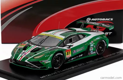 LAMBORGHINI  HURACAN GT3 EVO 2 5.2L V10 TEAM JLOC N 87 GT300 CLASS SUPER GT 2025 KOSUKE MATSUURA - NATSU SAKAGUCHI  GREEN MET WHITE