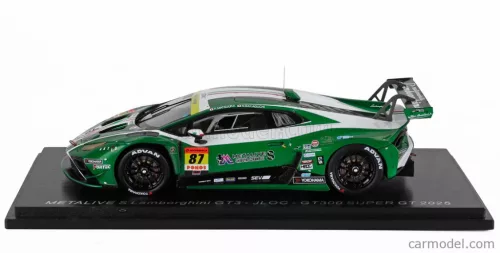 LAMBORGHINI  HURACAN GT3 EVO 2 5.2L V10 TEAM JLOC N 87 GT300 CLASS SUPER GT 2025 KOSUKE MATSUURA - NATSU SAKAGUCHI  GREEN MET WHITE