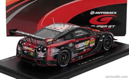 NISSAN  GT-R NISMO GT3 TEAM TOMEI SPORT N 360 GT300 CLASS SUPER GT 2025 TAKAYUKI AOKI - RIN ARAKAWA  BLACK RED