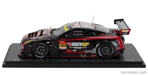 NISSAN  GT-R NISMO GT3 TEAM TOMEI SPORT N 360 GT300 CLASS SUPER GT 2025 TAKAYUKI AOKI - RIN ARAKAWA  BLACK RED