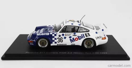 PORSCHE  911 964 CARRERA RSR 3.8 TEAM ROOCK RACING N 36 WINNER 24h SPA 1993 CHRISTIAN FITTIPALDI - JEAN PIERRE JARIER - UWE ALZEN  BLUE WHITE