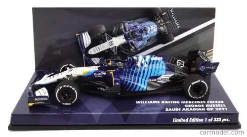 WILLIAMS  F1  FW43B MERCEDES M12 EQ POWER+ TEAM  WILLIAMS RACING N 63 SAUDI ARABIA GP 2021 GEORGE RUSSEL
