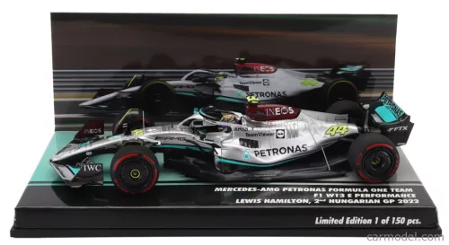 MERCEDES GP  F1 W13E TEAM MERCEDES-AMG PETRONAS F1 N 44 2nd HUNGARIAN GP 2022 LEWIS HAMILTON  SILVER GREEN