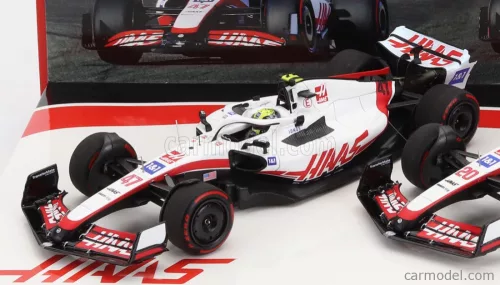 HAAS  F1  SET 2X VF-22 FERRARI TEAM HAAS N 20 5th BAHRAIN GP 2022 KEVIN MAGNUSSEN + N 47 BAHRAIN GP 2022 MICK SCHUMACHER
