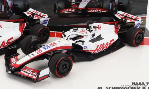 HAAS  F1  SET 2X VF-22 FERRARI TEAM HAAS N 20 5th BAHRAIN GP 2022 KEVIN MAGNUSSEN + N 47 BAHRAIN GP 2022 MICK SCHUMACHER