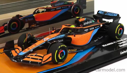 McLAREN  F1  MCL36 MERCEDES TEAM MCLAREN N 4 BAHRAIN GP 2022 LANDO NORRIS  ORANGE LIGHT BLUE