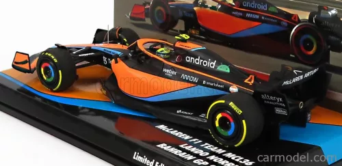 McLAREN  F1  MCL36 MERCEDES TEAM MCLAREN N 4 BAHRAIN GP 2022 LANDO NORRIS  ORANGE LIGHT BLUE
