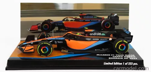 McLAREN  F1  MCL36 MERCEDES TEAM MCLAREN N 4 BAHRAIN GP 2022 LANDO NORRIS  ORANGE LIGHT BLUE