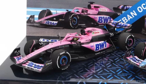 RENAULT SET 2X F1 A523 TEAM BWT ALPINE N 31 8th MIAMI GP 2023 + N 31 BAHRAIN GP 2023 ESTEBAN OCON