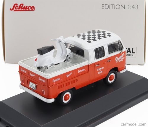 VOLKSWAGEN  T2 DOUBLE CABINE PICK-UP 1962 WITH VESPA GS  RED WHITE