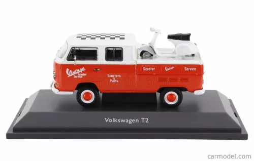 VOLKSWAGEN  T2 DOUBLE CABINE PICK-UP 1962 WITH VESPA GS  RED WHITE