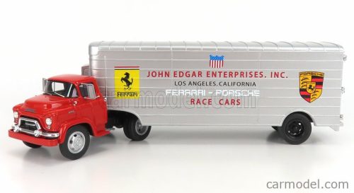 GMC  TRUCK CAR TRANSPORTER TEAM JOHN EDGARD ENTERPRISES INC. LOS ANGELES CALIFORNIA FERRARI - PORSCHE RACE CARS 1950