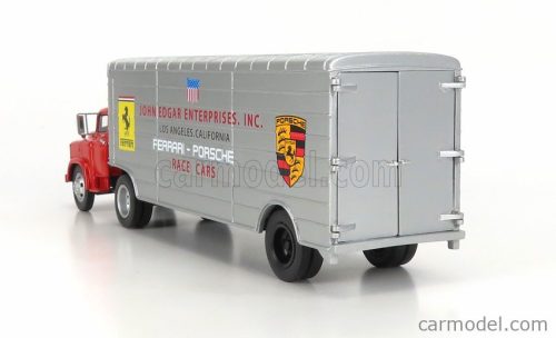 GMC  TRUCK CAR TRANSPORTER TEAM JOHN EDGARD ENTERPRISES INC. LOS ANGELES CALIFORNIA FERRARI - PORSCHE RACE CARS 1950