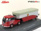 VOLKSWAGEN  T1b CONTINENTAL MOTORS PORSCHE CAR TRANSPORTER 1962  RED BLACK SILVER