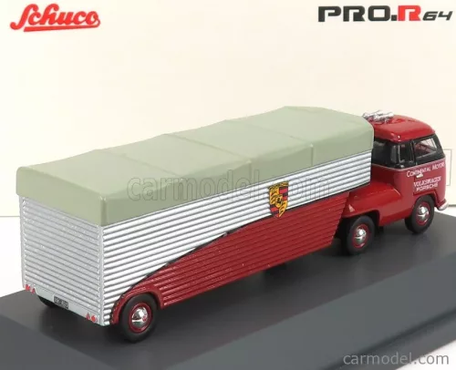 VOLKSWAGEN  T1b CONTINENTAL MOTORS PORSCHE CAR TRANSPORTER 1962  RED BLACK SILVER
