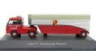 VOLKSWAGEN  T1b CONTINENTAL MOTORS PORSCHE CAR TRANSPORTER 1962  RED BLACK SILVER