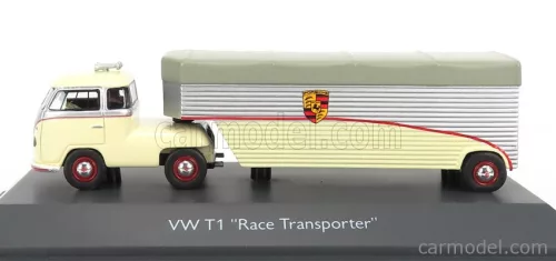 VOLKSWAGEN  T1b CONTINENTAL MOTORS PORSCHE CAR TRANSPORTER 1962  CREAM GREY SILVER