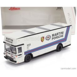   MERCEDES BENZ  O317 TRUCK CAR TRANSPORTER PORSCHE MARTINI RACING 1968  WHITE BLUE