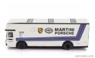 MERCEDES BENZ  O317 TRUCK CAR TRANSPORTER PORSCHE MARTINI RACING 1968  WHITE BLUE