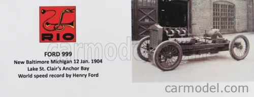 FORD  999 72hp WORLD SPEED RECORD 147km/h NEW BALTIMORE MICHIGAN 1904 HENRY FORD