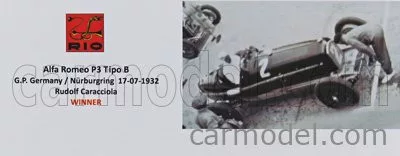 ALFA ROMEO  F1  P3 N 2 WINNER GERMANY GP 1932 R.CARACCIOLA