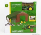 JOHN DEERE  4020 TRACTOR 1968 WITH ANIMALS AND FARM BUILDING - DIORAMA STALLA CON ANIMALI  GREEN