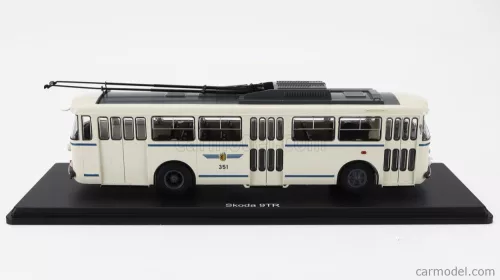 SKODA  9TR AUTOBUS FILOBUS TRASPORTO PUBBLICO 1961  CREAM GREY BLUE