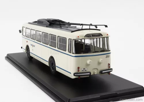 SKODA  9TR AUTOBUS FILOBUS TRASPORTO PUBBLICO 1961  CREAM GREY BLUE