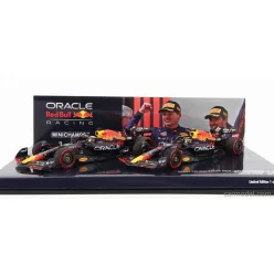   RED BULL  F1  SET 2X RB18 TEAM ORACLE RED BULL RACING N 1 WINNER EMILIA ROMAGNA ITALY GP WORLD CHAMPION 2022 MAX VERSTAPPEN + N 11 2nd EMILIA ROMAGNA ITALY GP 2022 SERGIO PEREZ
