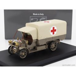   FIAT  18BL TRUCK TELONATO AMBULANZA C.R.I. 1915 - 160th ANNIVERSARIO CROCE ROSSA ITALIANA  MILITARY GREEN