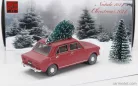 FIAT  128 1-SERIES 1969 - CHRISTMAS EDITION 2024 - CON BABBO NATALE - WITH SANTA CLAUS FIGURE  RED