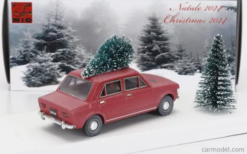 FIAT  128 1-SERIES 1969 - CHRISTMAS EDITION 2024 - CON BABBO NATALE - WITH SANTA CLAUS FIGURE  RED