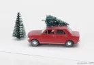 FIAT  128 1-SERIES 1969 - CHRISTMAS EDITION 2024 - CON BABBO NATALE - WITH SANTA CLAUS FIGURE  RED