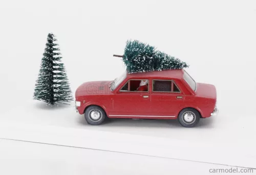 FIAT  128 1-SERIES 1969 - CHRISTMAS EDITION 2024 - CON BABBO NATALE - WITH SANTA CLAUS FIGURE  RED
