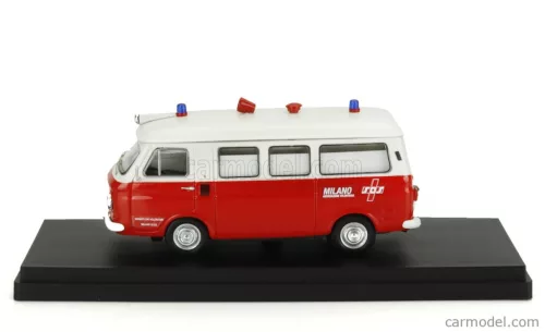 FIAT  238 AMBULANCE SOS ASSOCIAZIONE VOLONTARIA 1968  RED WHITE