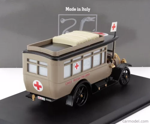 FIAT  15BL TRUCK AMBULANZA C.R.I. CROCE ROSSA ITALIANA 1911  MILITARY BEIGE