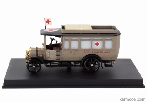 FIAT  15BL TRUCK AMBULANZA C.R.I. CROCE ROSSA ITALIANA 1911  MILITARY BEIGE