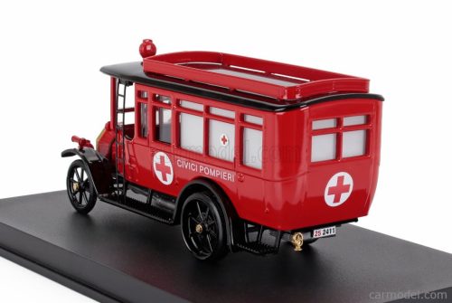 FIAT  15BL OMNIBUS AMBULANZA CIVICI POMPIERI 1920  RED