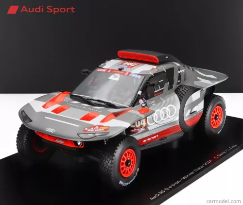 AUDI  RS Q E-TRON E2 TEAM AUDI SPORT N 204 WINNER RALLY DAKAR 2024 CARLOS SAINZ - LUCAS CRUZ  GREY SILVER BLACK