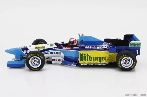 BENETTON  F1  B195 TEAM MILD SEVEN RENAULT N 1 WORLD CHAMPION WINNER PACIFIC GP 1995 MICHAEL SCHUMACHER  BLUE YELLOW