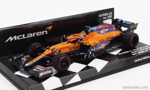 McLAREN  F1  MCL35L TEAM MCLAREN N 3 ABU DHABI GP 2021 DANIEL RICCIARDO  ORANGE LIGHT BLUE