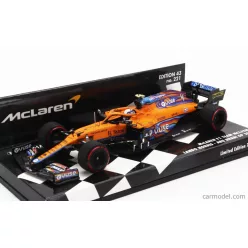   McLAREN  F1  MCL35L TEAM MCLAREN N 4 7th ABU DHABI GP 2021 LANDO NORRIS  ORANGE LIGHT BLUE