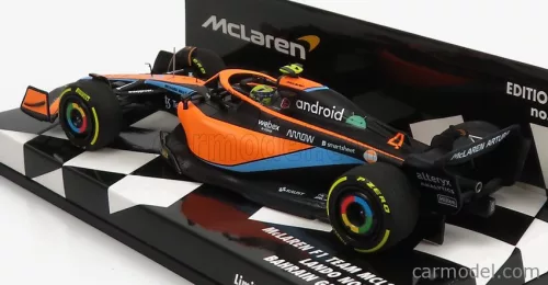 McLAREN  F1  MCL36 MERCEDES TEAM MCLAREN N 4 BAHRAIN GP 2022 LANDO NORRIS  ORANGE LIGHT BLUE