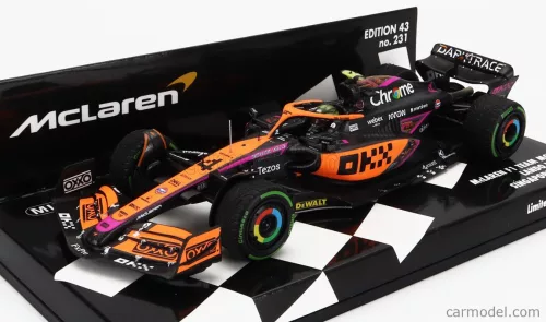 McLAREN  F1  MCL36 MERCEDES TEAM MCLAREN N 3 SINGAPORE GP 2022 DANIEL RICCIARDO  ORANGE LIGHT BLUE