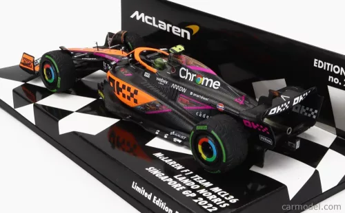 McLAREN  F1  MCL36 MERCEDES TEAM MCLAREN N 3 SINGAPORE GP 2022 DANIEL RICCIARDO  ORANGE LIGHT BLUE