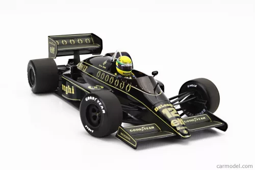 LOTUS  F1  98T RENAULT TURBO N 12 SEASON DIRTY VERSION 1986 AYRTON SENNA  BLACK GOLD